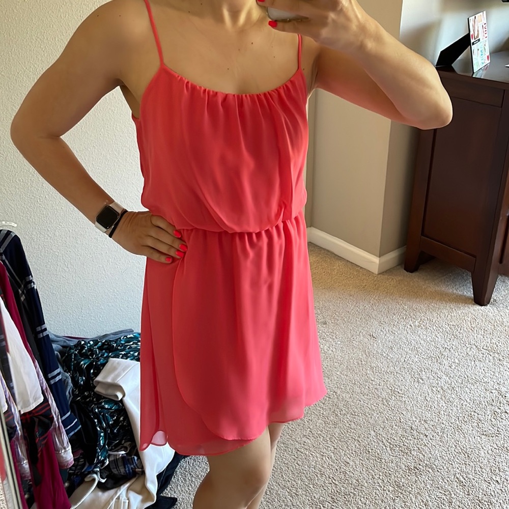 Coral, Guess, high low dress. Size small.